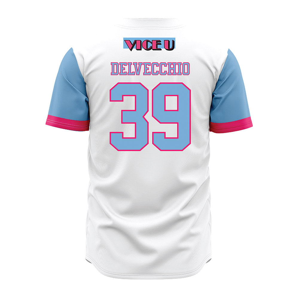 FIU - NCAA Baseball : Matthew Delvecchio - Miami Vice Jersey-1