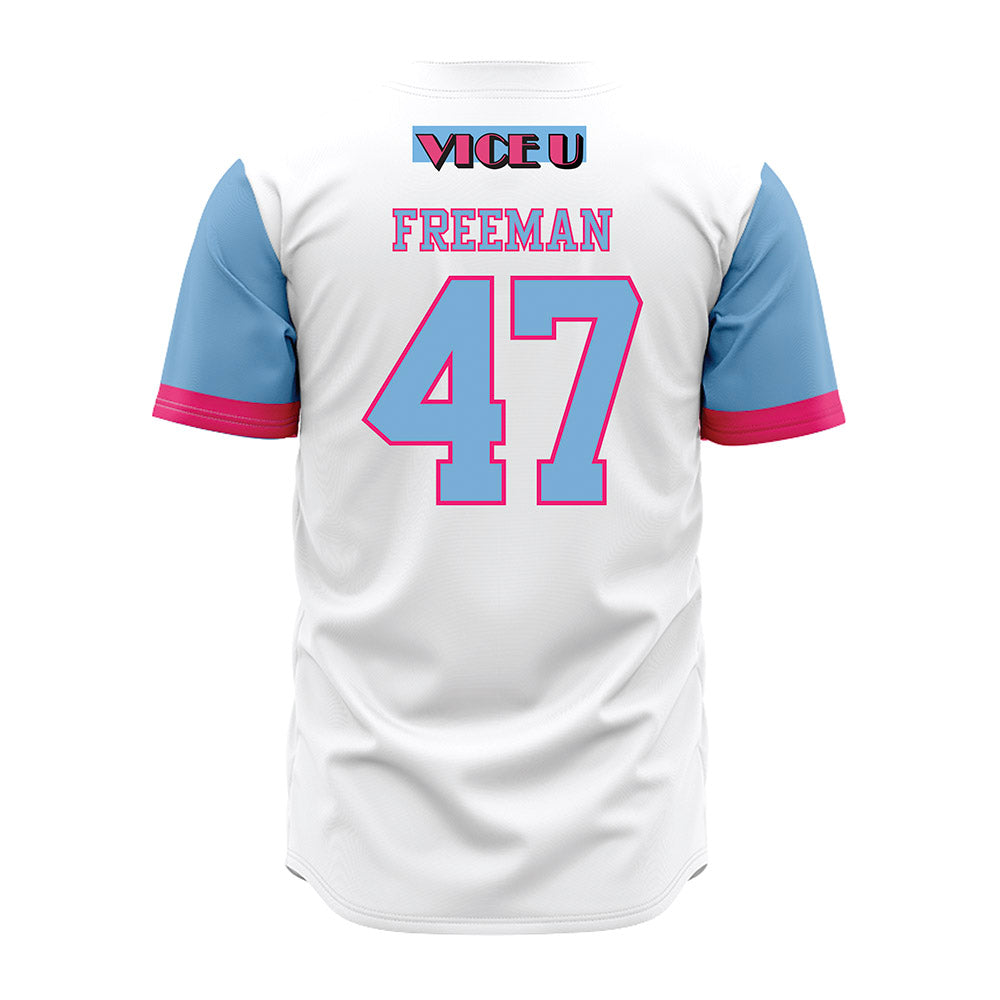 FIU - NCAA Baseball : Trey Freeman - Miami Vice Jersey-1