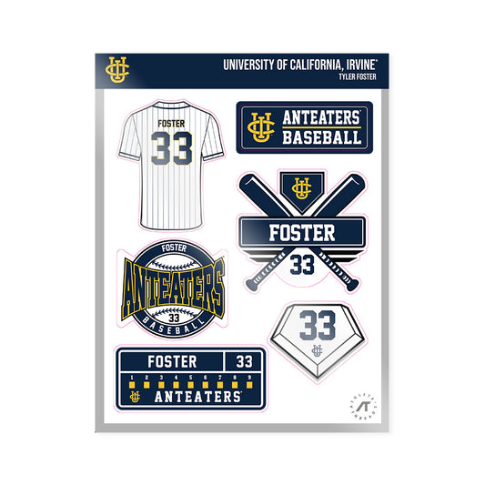 UCI - NCAA Baseball : Tyler Foster - Sticker Sheet-0