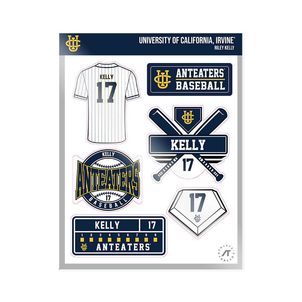 UCI - NCAA Baseball : Riley Kelly - Sticker Sheet-0
