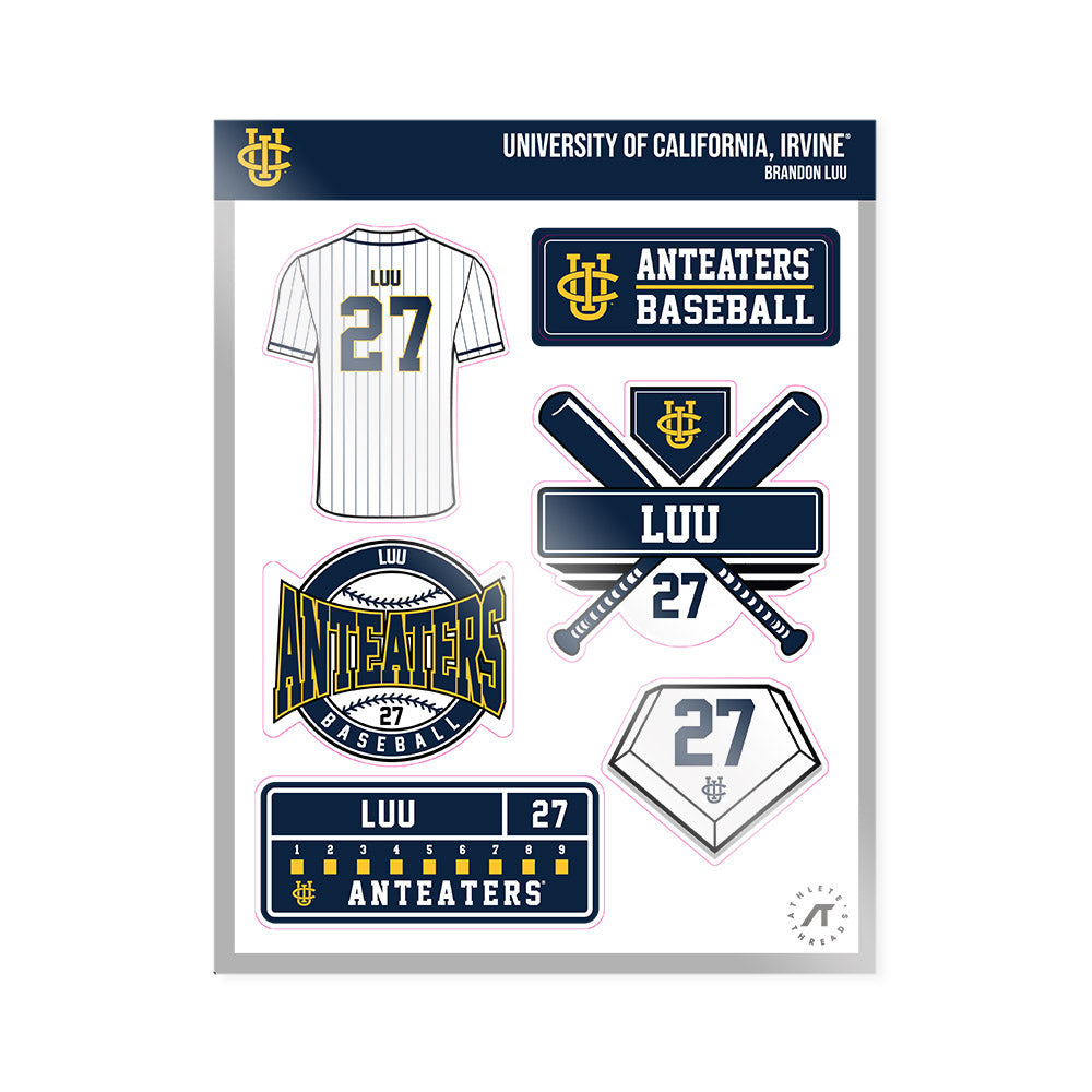 UCI - NCAA Baseball : Brandon Luu - Sticker Sheet-0