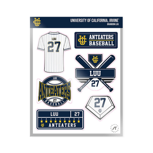 UCI - NCAA Baseball : Brandon Luu - Sticker Sheet-0