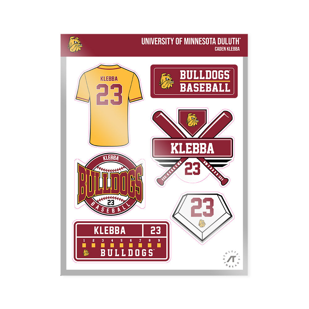 UMN Duluth - NCAA Baseball : Caden Klebba - Sticker Sheet-0