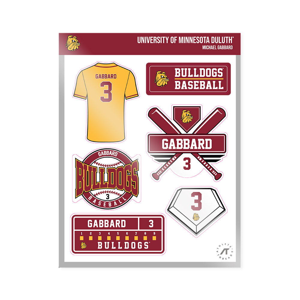 UMN Duluth - NCAA Baseball : Michael Gabbard - Sticker Sheet-0