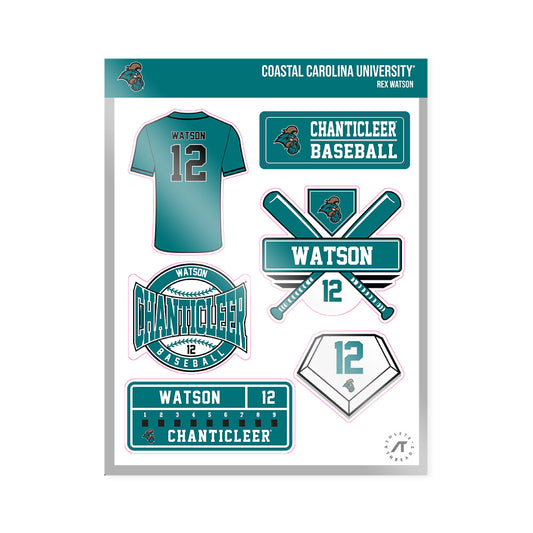 Coastal Carolina - NCAA Baseball : Rex Watson - Sticker Sheet-0