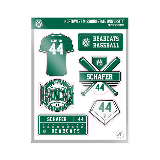 Northwest Missouri State - NCAA Baseball : Brayden Schafer - Sticker Sheet-0