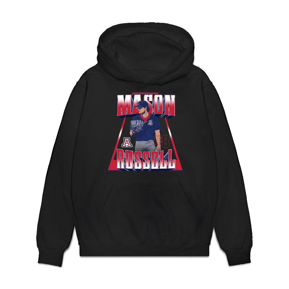 Arizona - NCAA Baseball : Mason Russell - Player Collage Premium Hooded Sweatshirt-0