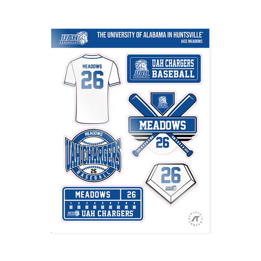 UAH - NCAA Baseball : Jace Meadows - Sticker Sheet-0