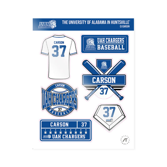 UAH - NCAA Baseball : CJ Carson - Sticker Sheet-0