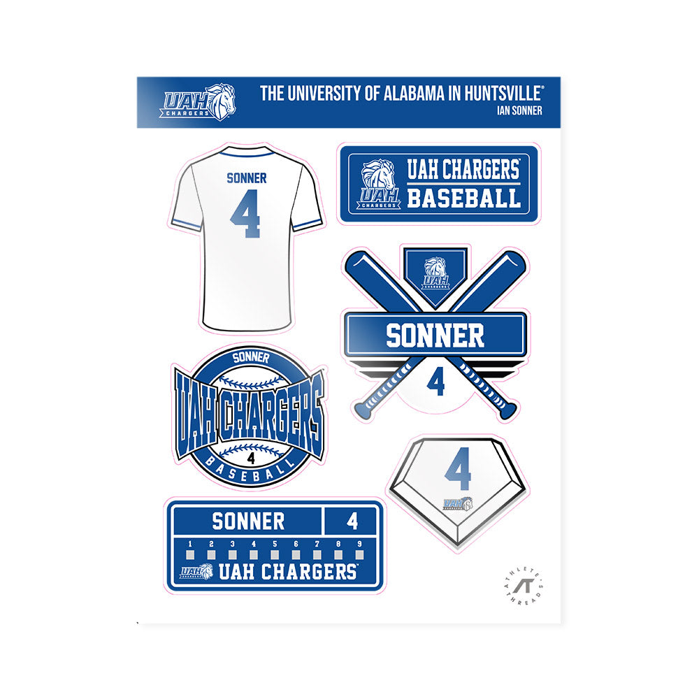 UAH - NCAA Baseball : Ian Sonner - Sticker Sheet-0