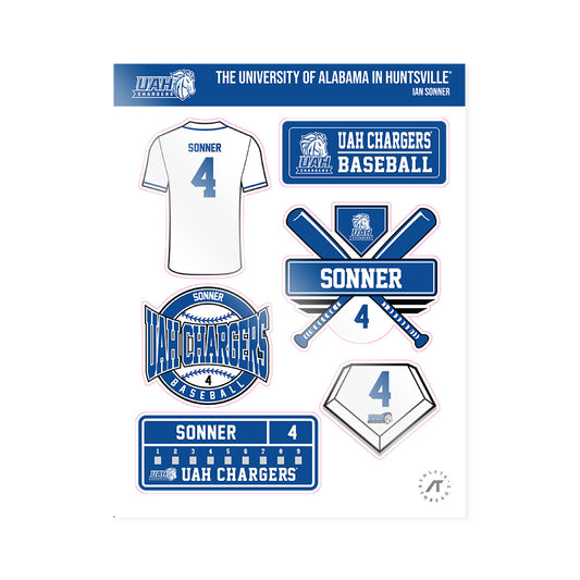 UAH - NCAA Baseball : Ian Sonner - Sticker Sheet-0