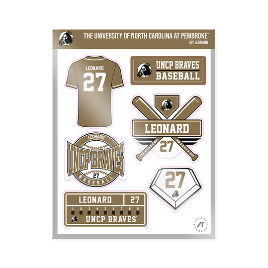 UNC Pembroke - NCAA Baseball : Jay Leonard - Sticker Sheet-0