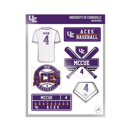 Evansville - NCAA Baseball : Mason McCue - Sticker Sheet-0