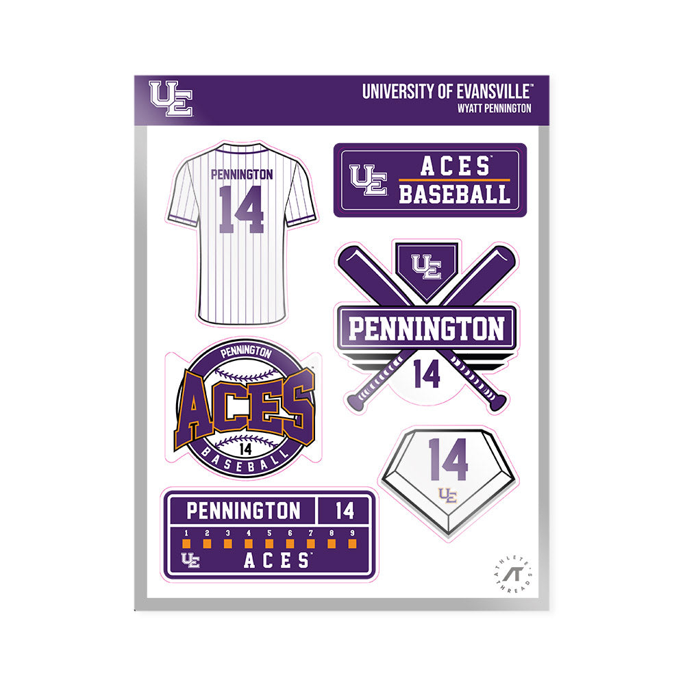 Evansville - NCAA Baseball : Wyatt Pennington - Sticker Sheet-0