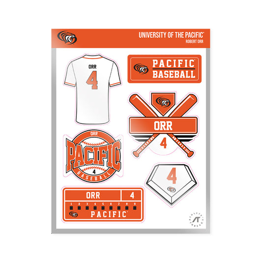 Pacific - NCAA Baseball : Robert Orr - Sticker Sheet-0