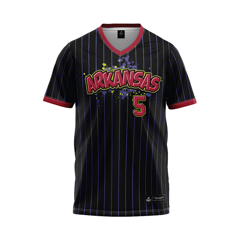 Arkansas - NCAA Baseball : TJ Pompey - Baseball Jersey-0