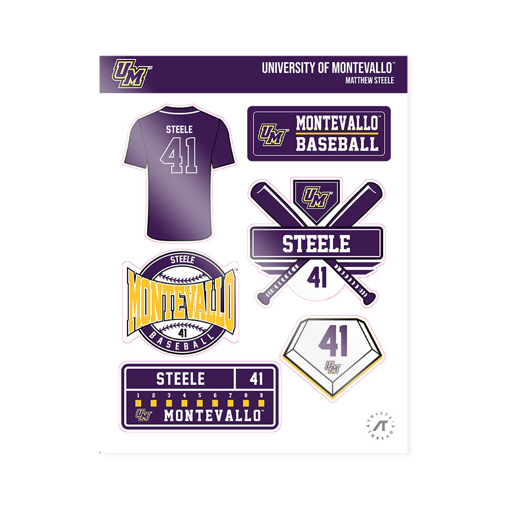 Montevallo - NCAA Baseball : Matthew Steele - Sticker Sheet-0
