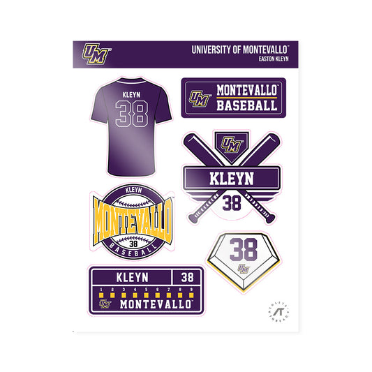 Montevallo - NCAA Baseball : Easton Kleyn - Sticker Sheet-0