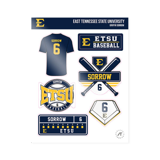 East Tennessee State - NCAA Baseball : Griffin Sorrow - Sticker Sheet-0
