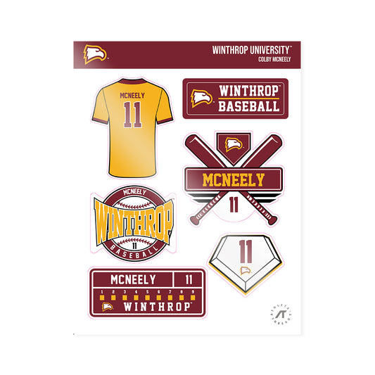 Winthrop - NCAA Baseball : Colby McNeely - Sticker Sheet-0