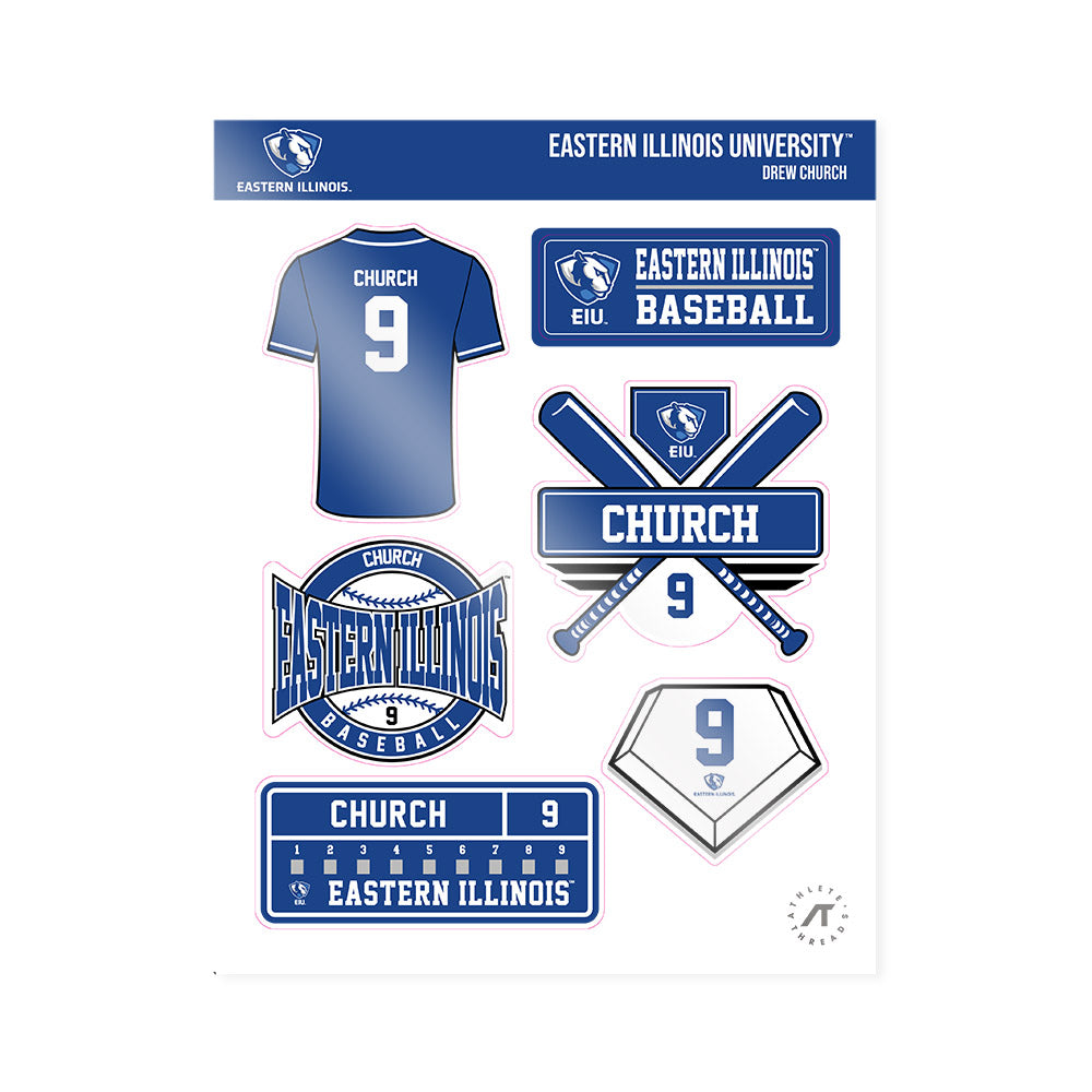 EIU - NCAA Baseball : Drew Church - Sticker Sheet-0