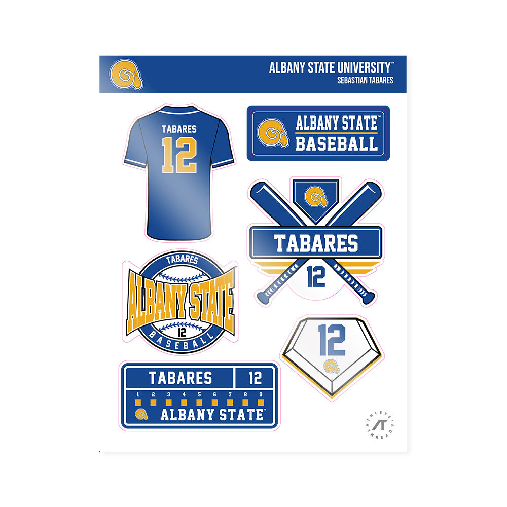 Albany State - NCAA Baseball : Sebastian Tabares - Sticker Sheet-0