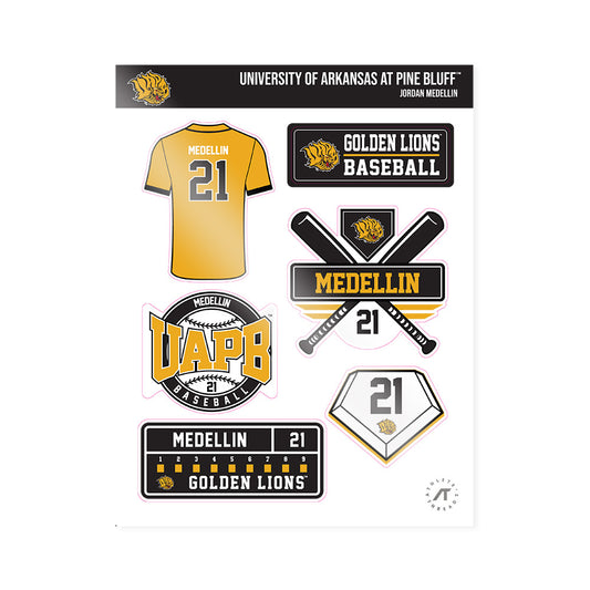 UAPB - NCAA Baseball : Jordan Medellin - Sticker Sheet-0