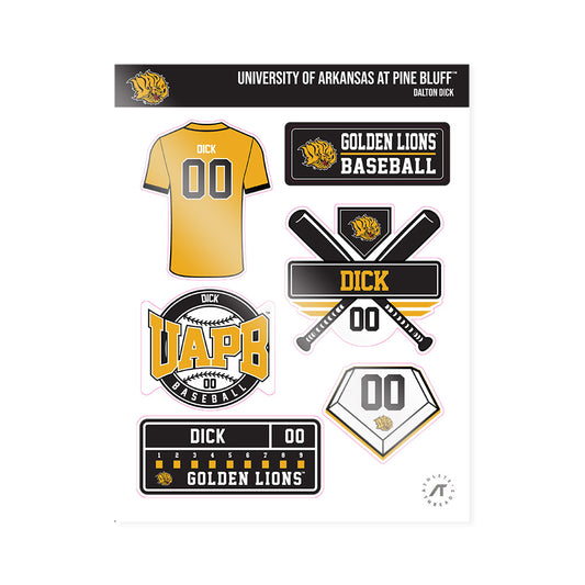 UAPB - NCAA Baseball : Dalton Dick - Sticker Sheet-0