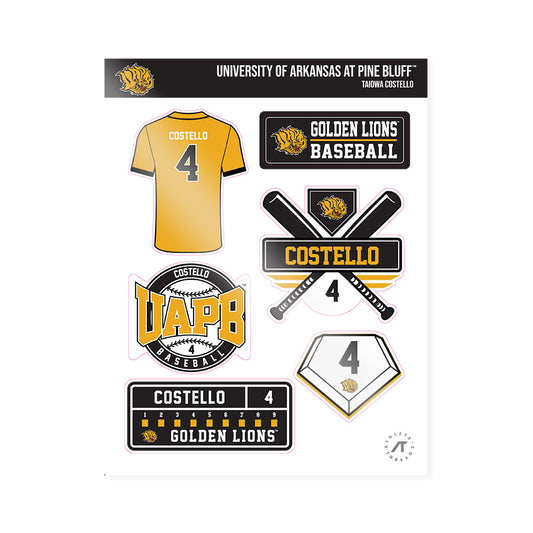 UAPB - NCAA Baseball : Taiowa Costello - Sticker Sheet-0