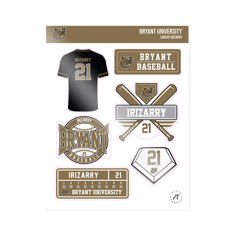 Bryant - NCAA Baseball : Carlos Irizarry - Sticker Sheet-0