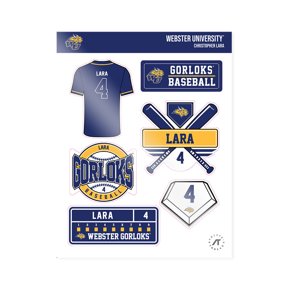 Webster - NCAA Baseball : Christopher Lara - Sticker Sheet-0