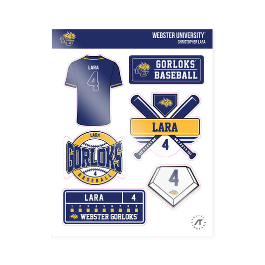 Webster - NCAA Baseball : Christopher Lara - Sticker Sheet-0