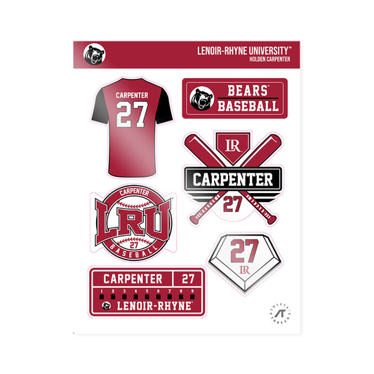 Lenoir Rhyne - NCAA Baseball : Holden Carpenter - Sticker Sheet-0