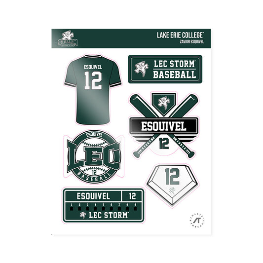 Lake Erie College - NCAA Baseball : Zavior Esquivel - Sticker Sheet-0