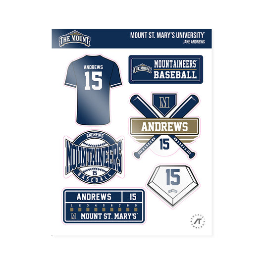 MSMU - NCAA Baseball : Jake Andrews - Sticker Sheet-0