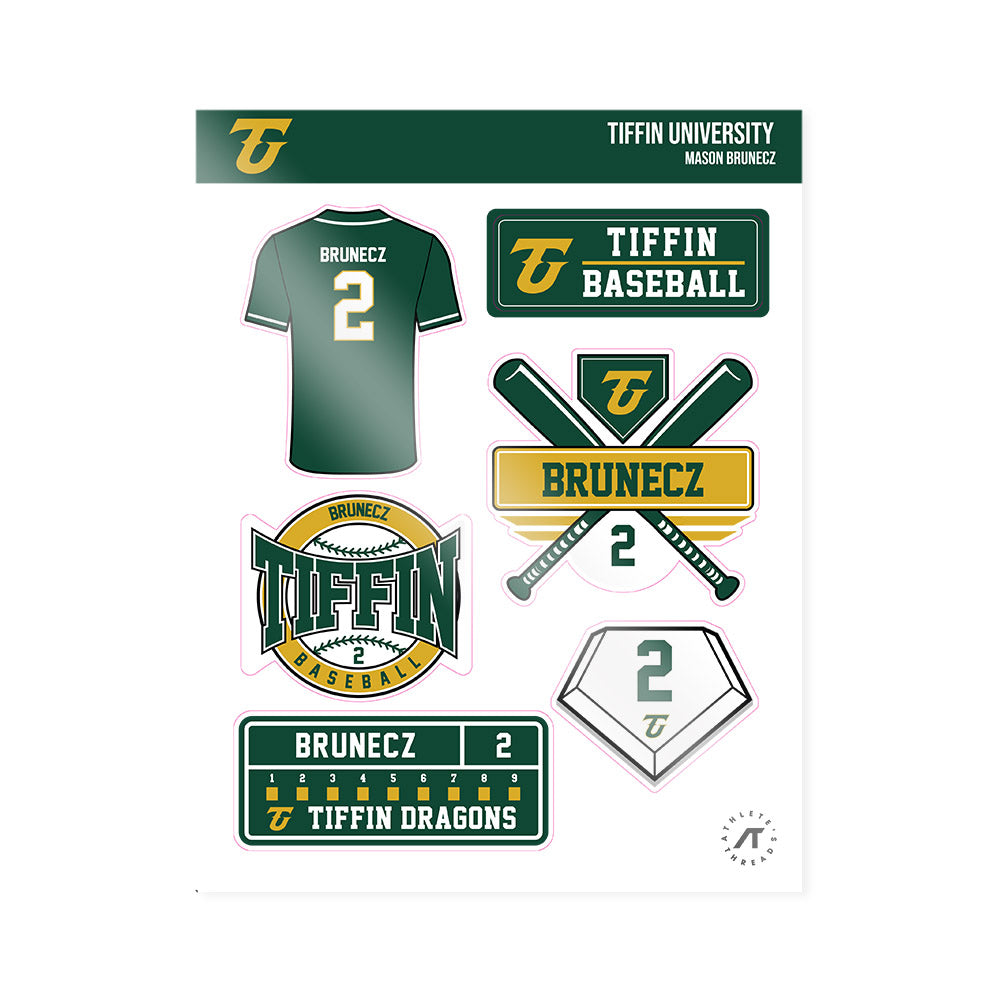 Tiffin - NCAA Baseball : Mason Brunecz - Sticker Sheet-0