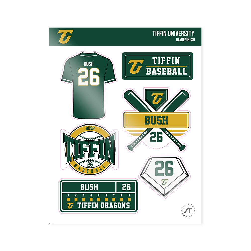 Tiffin - NCAA Baseball : Hayden Bush - Sticker Sheet-0