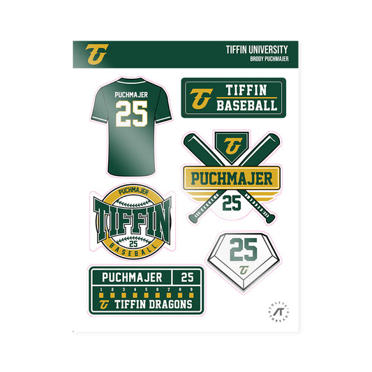 Tiffin - NCAA Baseball : Brody Puchmajer - Sticker Sheet-0