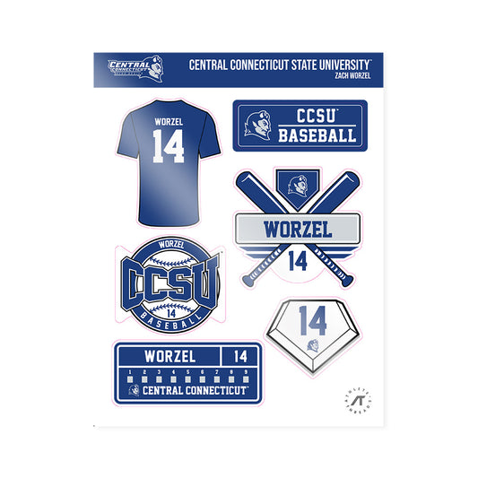 CCSU - NCAA Baseball : Zach Worzel - Sticker Sheet-0