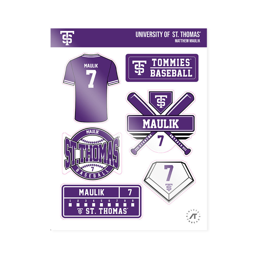 UST - NCAA Baseball : Matthew Maulik - Sticker Sheet-0