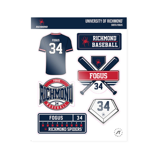 Richmond - NCAA Baseball : Shota Fogus - Sticker Sheet-0
