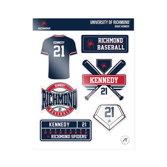Richmond - NCAA Baseball : Grant Kennedy - Sticker Sheet-0