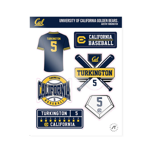 UC Berkeley - NCAA Baseball : Austin Turkington - Sticker Sheet-0