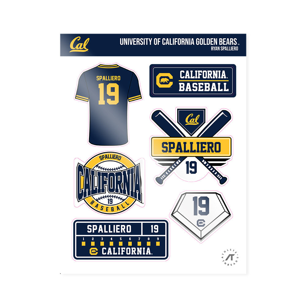 UC Berkeley - NCAA Baseball : Ryan Spalliero - Sticker Sheet-0
