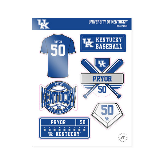 Kentucky - NCAA Baseball : Will Pryor - Sticker Sheet-0
