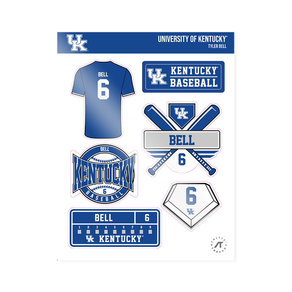 Kentucky - NCAA Baseball : Tyler Bell - Sticker Sheet-0