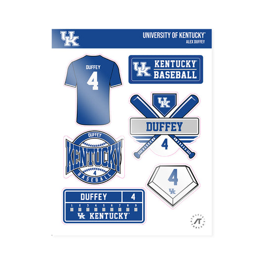 Kentucky - NCAA Baseball : Alex Duffey - Sticker Sheet-0