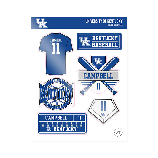 Kentucky - NCAA Baseball : Scott Campbell - Sticker Sheet-0