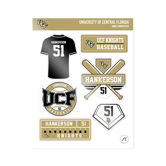Central Florida - NCAA Baseball : James Hankerson - Sticker Sheet-0