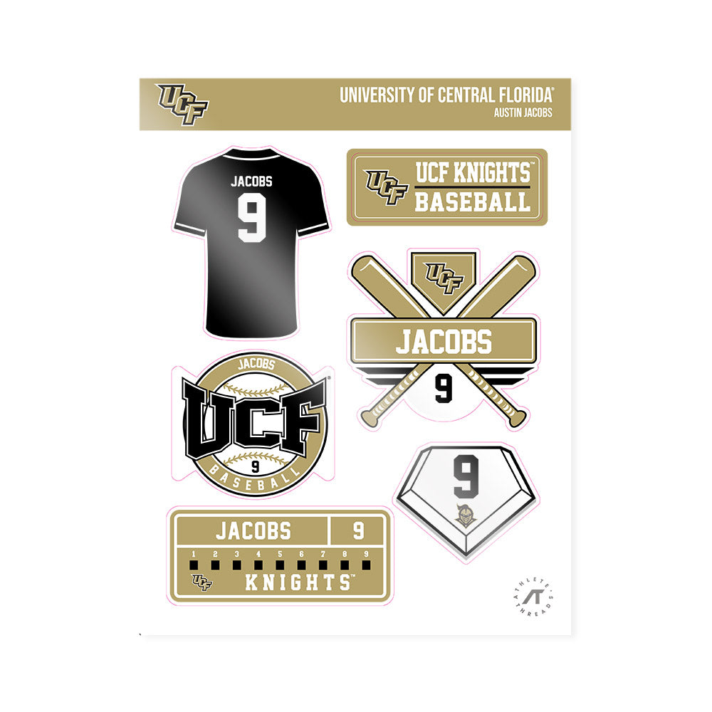 Central Florida - NCAA Baseball : Austin Jacobs - Sticker Sheet-0